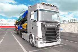 欧洲卡车模拟2：全新斯堪尼亚S730上路送货，车头很帅