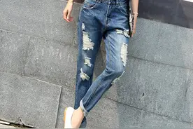 解救白甜的臃肿，换件宽松牛仔裤开始吧图片