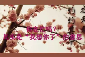 你在忙吗？其实是“我想你了”的意思