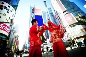 在纽约时代广场，邂逅“南京新娘”……图片
