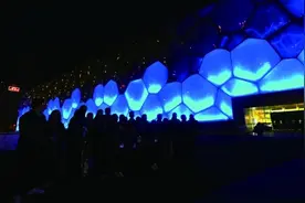 鸟巢水立方关景观灯图片