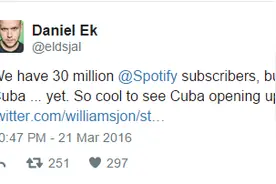 流媒体音乐服务Spotify付费用户超过3000万图片