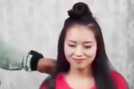 美女把长长的头发，剃成锅盖头后，真是丑出新高度