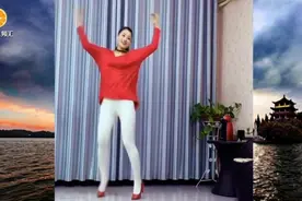 气质美女演示广场舞《流年似水》DJ韵律健身舞~视频封面