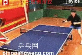 乒乓球结合技术：左搓侧身拉GIF教学图片
