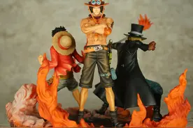 海贼王DXF兄弟情谊:艾斯、萨波、路飞ASL三兄弟手办组合图片