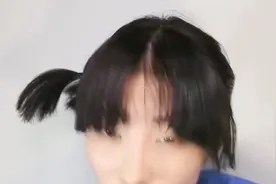 妹纸自己把齐肩头发剪成男生发型后，真是帅我一脸