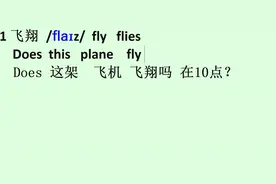 飞翔fly单数flies飞到北京fly to Beijing