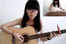 小清新女生吉他古筝合奏周杰伦 《青花瓷》图片