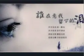 “谁在意我流下的泪”唱出了此刻她的心情图片