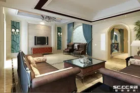 青岛花溪地叠拼装修案例，168平简欧风格图片