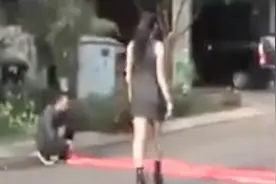 美女被车撞的一瞬间 突然钻进了主驾驶 她到底怎么做到的？图片