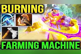 Dota2 Burning 冠名英雄敌法师 人头落后 经济碾压 堪称伐木机器
