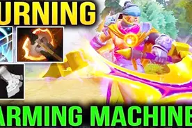 Dota2 Burning 冠名英雄敌法师 人头落后 经济碾压 堪称伐木机器