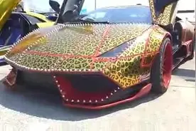 世界上最丑的兰博基尼，全身豹纹外加超长排气管，让其它跑车汗颜视频封面