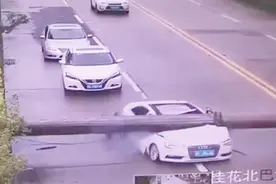 电线杆突然倒下砸中奥迪视频封面