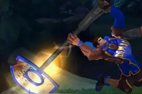 LOL盖伦自制皮肤：大宝剑被换成了诺手的斧头，这特效满分！图片