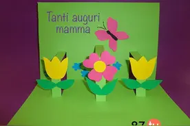 母亲节儿童手工制作立体花朵贺卡折法图解教程图片