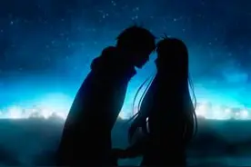 爱上满天繁星，因你在我身边图片