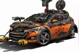 现代变身丧尸车，开出街吓“死人”图片