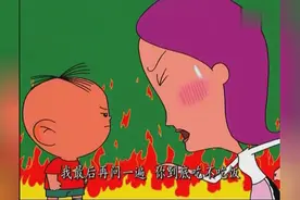 图图不愿意吃饭非要看电视图图妈气的发飙