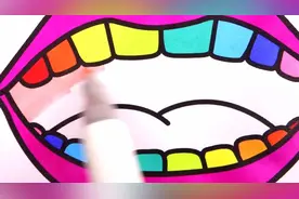 早教简笔画，教宝宝画一个可爱的嘴巴