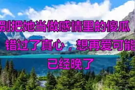 别把她当做感情里的傻瓜，错过了真心，想再爱可能已经晚了视频封面