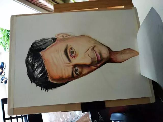 彩铅画钢铁侠主演-小罗伯特唐尼