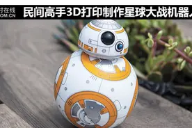 民间高手3D打印制作星球大战机器人BB-8图片