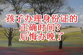 孩子办理身份证的正确时间？后悔办晚了（值得一看）视频封面