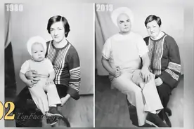 极富创意的家庭对比照，20年前后大对比，外国人的脑洞真大