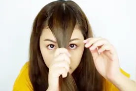 圆脸妹纸教你剪韩式刘海，抓一把就剪，漂亮又显脸小视频封面
