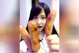 吃货界小美女，快手猫妹妹，吃肠篇！