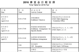 2016博览会日程安排图片