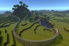 我的世界VR版MOD演示 超刺激的过山车体验图片