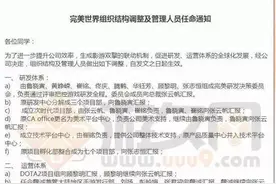 DOTA2负责人更换 完美公布组织结构人事变动图片
