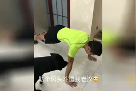 这条拉布拉多太萌了，跟着主人一起运动，可结果为什么是这样的？视频封面