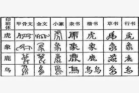 汉字七体:甲金篆隶楷草行图片