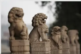 门口的石狮，见证时代变迁图片