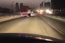 兰州北环路九安隧道至万新路段路灯不亮 司机摸黑驾驶图片