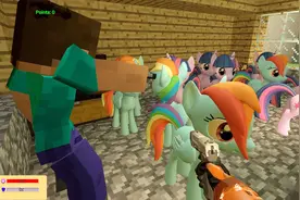 我的世界史蒂夫居然把小马驹做成子弹