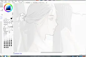 「SAI」板绘动漫人物线稿 描线记录