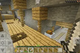 我的世界 废弃的矿洞迷宫，铁轨矿车偷取钻石