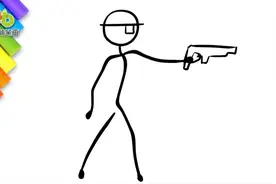 线描基础，运动绘画练习，男孩子们喜欢的玩具枪