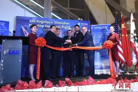 国航洛杉矶－深圳直飞航线举行首航仪式图片