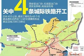 关中4条城际铁路开工 西安将形成1小时交通圈图片
