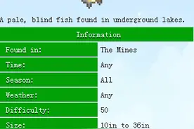 星露谷物语stardew valley鬼鱼哪里钓 幽灵鱼哪里抓图片