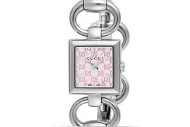 史低可用码！GUCCI 古驰 YA120515 女士粉色表盘石英腕表 日淘图片