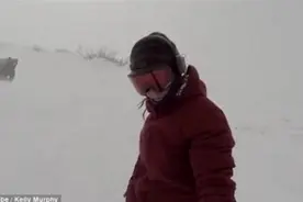 台媒:女子戴耳机听音乐滑雪 身后惊现棕熊沿路追杀图片