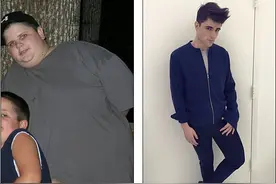 美300斤男子瘦身逆袭 华丽变身花美男图片